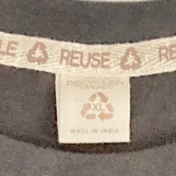 Recycle Threads Women's Short Sleeve Crop T-Shirt Gray NWOT size XL - Picture 4 of 4